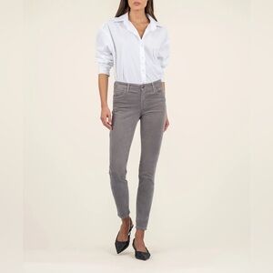 NWT!! KUT From The Kloth - Diana Corduroy Relaxed Fit Skinny - Concrete Grey - 0